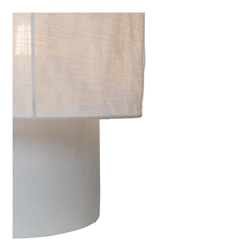 Lucide TISSAJA - Tischlampe - Ø 30 cm - 1xE27 - Weiß | Essential - detail 1